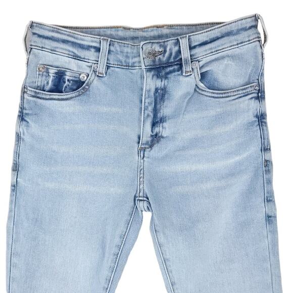 Ser.o.ya Demi Mid Rise Flare Jean in Coastline Light Wash Two Tone Denim - Picture 5 of 14